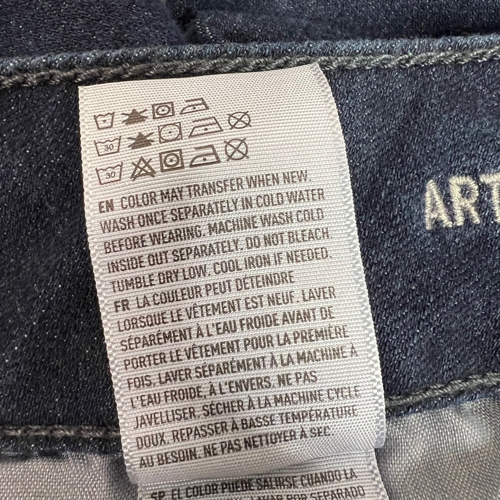 American Eagle Artist Flare AEO Denim Stretch Low Rise Jeans Y2K Women 10 Short - Picture 8 of 12